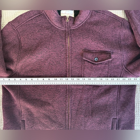 Weatherproof Vintage Full-Zip Jacket Sherpa-Lined Maroon XL – Warm Casual - Picture 6 of 12